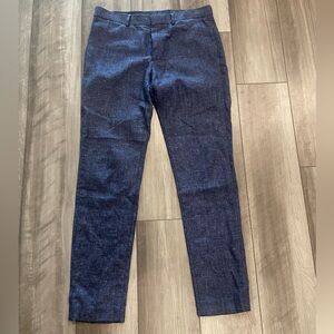 H&M Stylish Blue Wool/Linen Blend Woman’s Pants Size 33R/ EUR 48